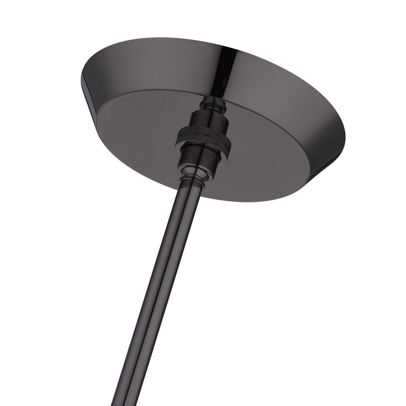Luminaire suspendu en cristal 1 lumière, Noir chromé