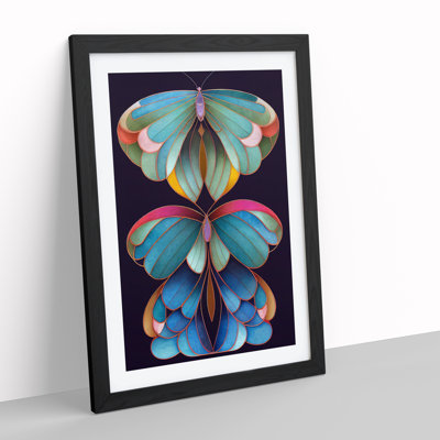 XV1022-782X Art Nouveau Butterflies No.1 - Single Picture Frame Print