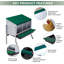 Chicken Nesting Boxes,Weatherproof Galvanized Steel Chicken Egg Laying Box with Handle Perch & Automatic Rollout Egg Collection, Easy Clean & Quick Assemble for Chicken Coop-21791429