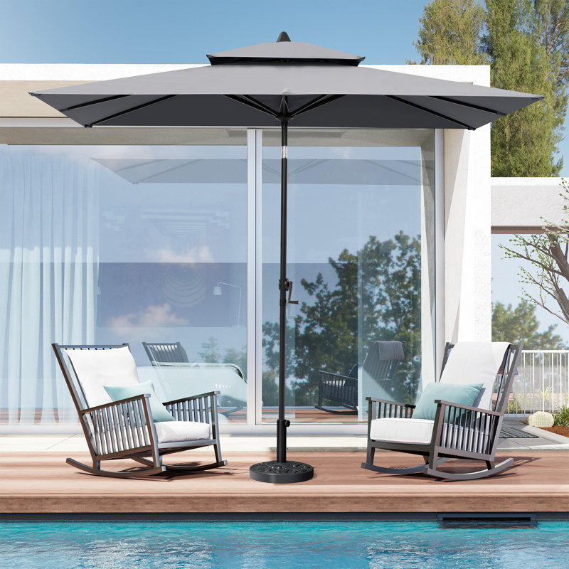 Parasol de marché rectangulaire sans base lestée 9 x 5 pi Lyndon, L 9 pi x P 5 pi, Dark Grey