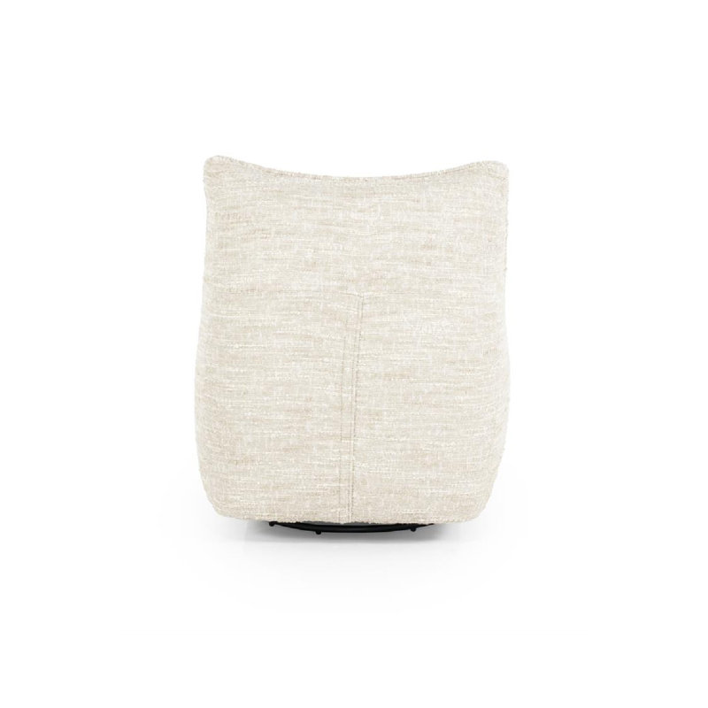 Accent Chair Swivel Lounge Chair, Beige Fabric