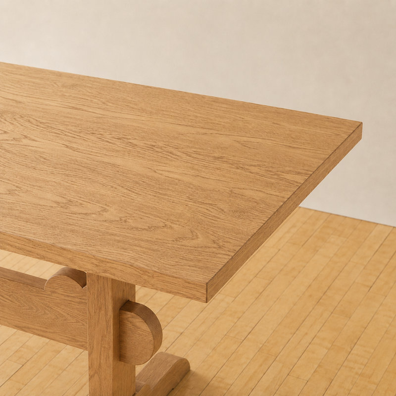 Table de salle à manger Arden, L 108 po x P 37 po x H 30 po, Chêne naturel