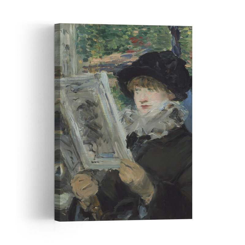 Femme lisant, 1879-1880, portrait abstrait contemporain, estampe murale, H 18 po x l 12 po