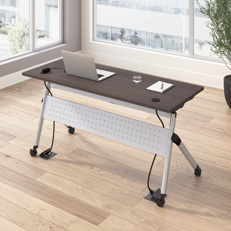 Table de formation pliante Bush Business Furniture Envision 72W avec œillets alimentés, H 30 po x L 60 po x l 23,5 po