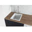 Ruvati 16 x 20 inch epiGranite Drop-in Topmount Granite Composite Quartz Single Bowl Wet Bar Prep Sink - Arctic White Matte --48744131