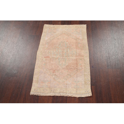 One-of-a-Kind 1'10" X 2'11" Wool Area Rug in Rust