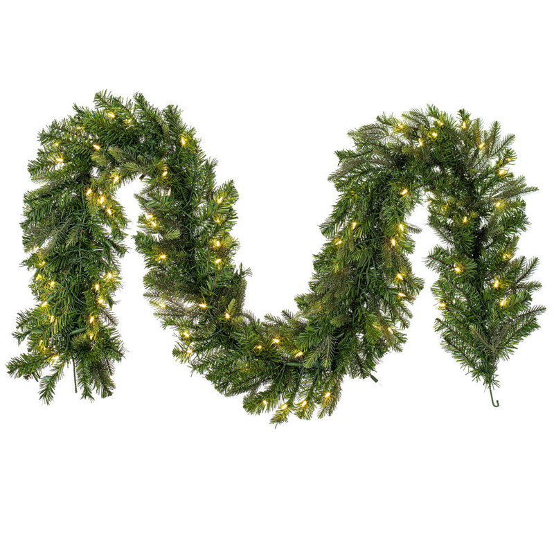 108 " Pre-Lit Mixed Greenery Garland