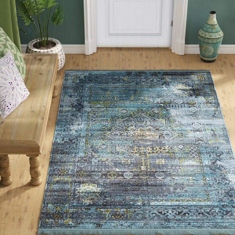 Folmar Oriental Indoor Rug, Rectangle 4'3" x 6'
