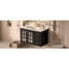Meuble-lavabo flottant 36 po avec lavabo en céramique, armoire murale à 3 tiroirs et système de fermeture en douceur