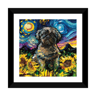 Reproduction d’art, « Shih Tzu Night II » par AJA