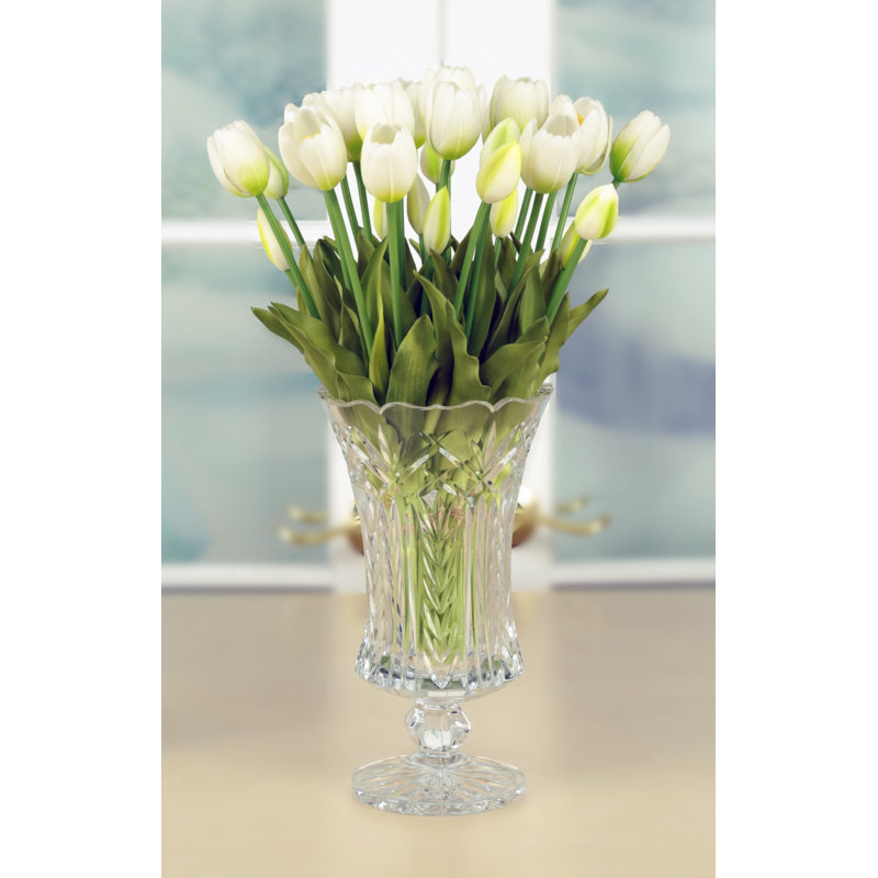 Blooming Tulip Bunch - 15 Inches Set Of 6, White