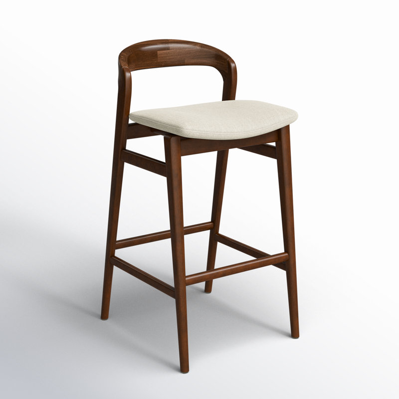 Modern Brazilian Velma Counter Stool, Medley Ivory Performance Basketweave, Bar Stool (29.25” Seat Height)