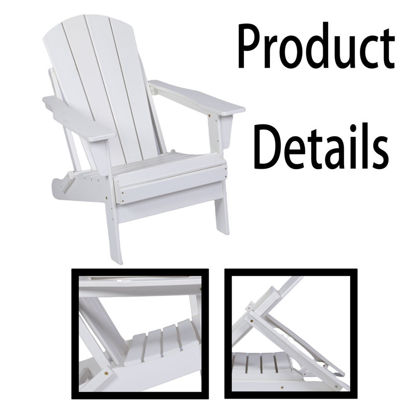Chaise d'extérieur pliante, Blanc