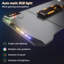 LED Gaming Desk, Gaming Table, Computer Desk with Drink Holder and Headphone Hooks, PC Table, Gamer Table, Gaming Table with Carbon Fibre Coating, M-Frame-75085152
