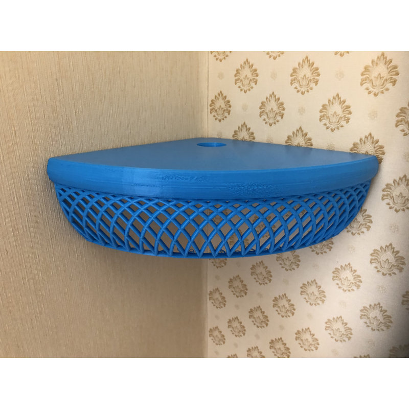 Gilbertville Triangle Plastic / Acrylic Corner Shelf, Blue