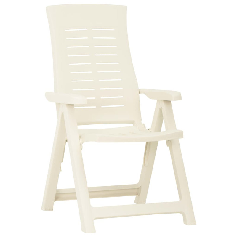 Bercut Foldable Outdoor Patio Dining Armchair, White