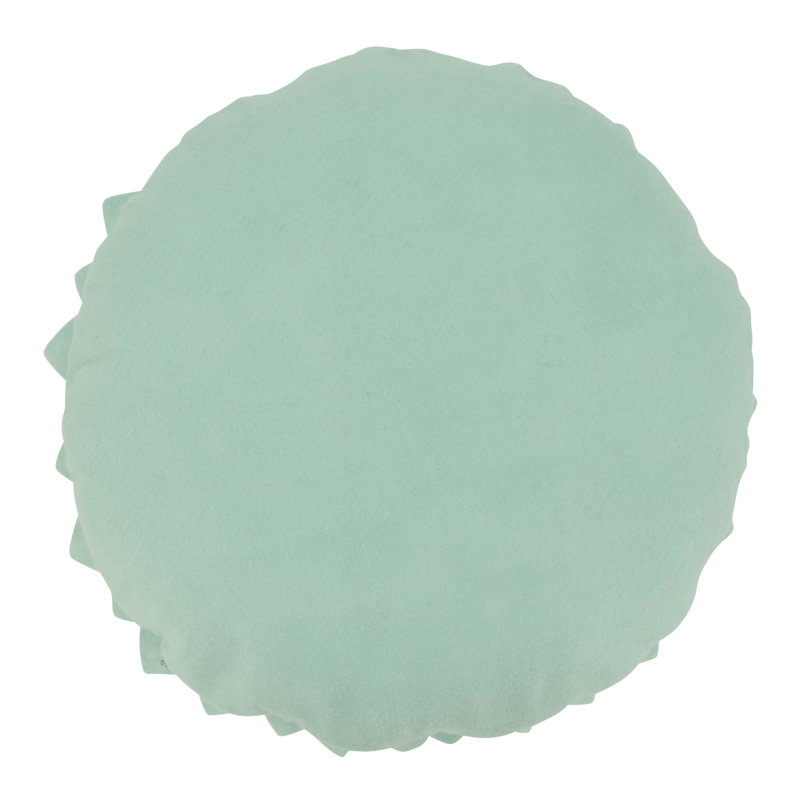 Fleur De Jardin Collection Ruffled Throw Pillow, Aqua, 13" x 13"