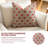Fabdivine Red Accent Block Print Pillow Cover Boho Linen Throw Cushion for Couch & Bed Raajbhog Size 22X22 Inch-180542471