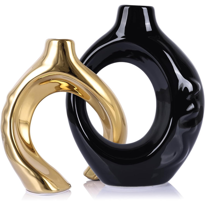 Ensemble de 2 vases en céramique Boho