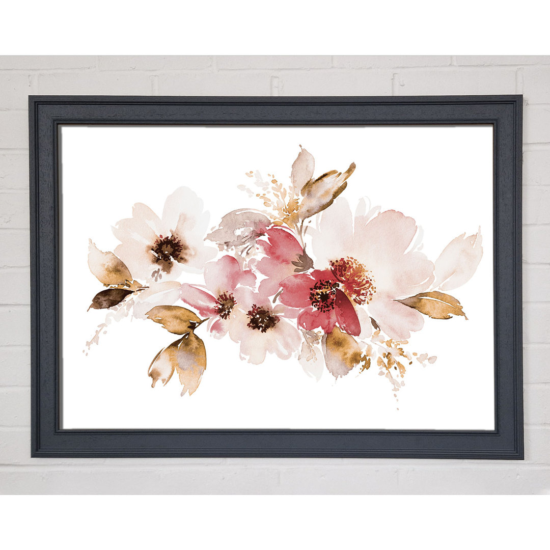 Blush Pink Flowers - Einzelner Bilderrahmen Kunstdrucke