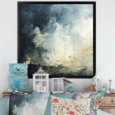 Minimalisme gris ciel tempête I, reproduction d'art sur toile