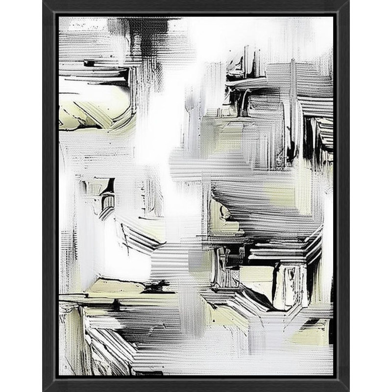 Monochromes abstraits géométriques - Art mural sur toile encadrée, Brown, 28" H x 22" W