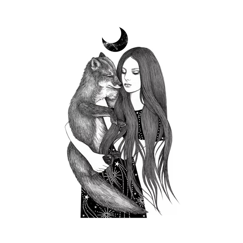 Night Foxes 1 Piece Wrapped Canvas Wall Art, 20.32 cm H x 30.48 cm W