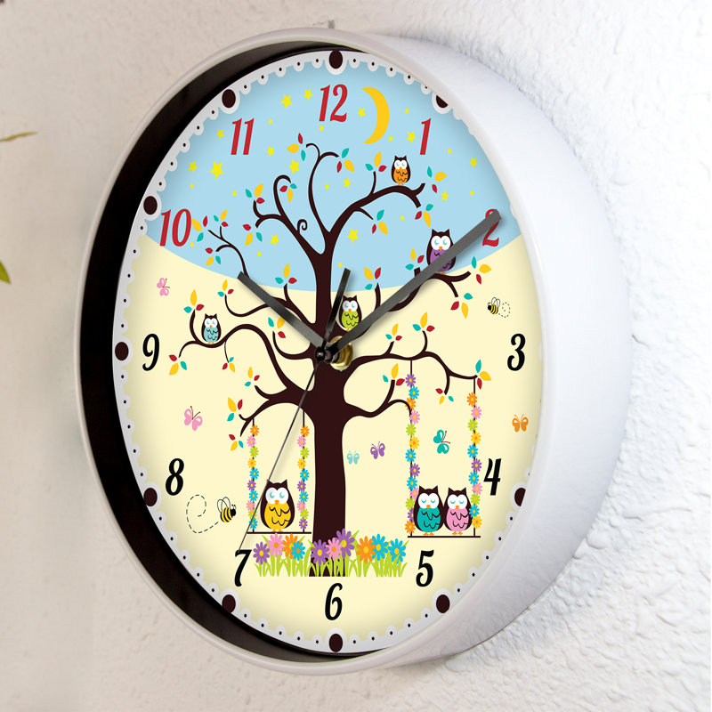 Wanneroo Sleepy Owls Children's Wall Clock - 25cm