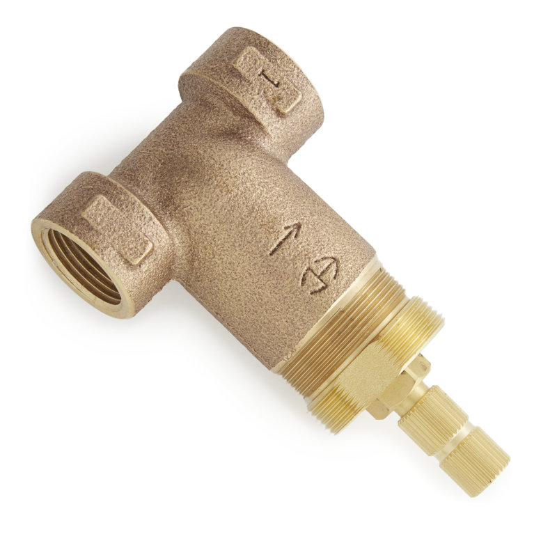 Vassor In-Wall Shower Volume Control Handle and 3/4" Rough-In Valve - Brushed Gold, Brushed Gold