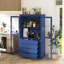 Garde-manger 75 po avec 4 tiroirs intégrés, porte vitrée-1460065215
