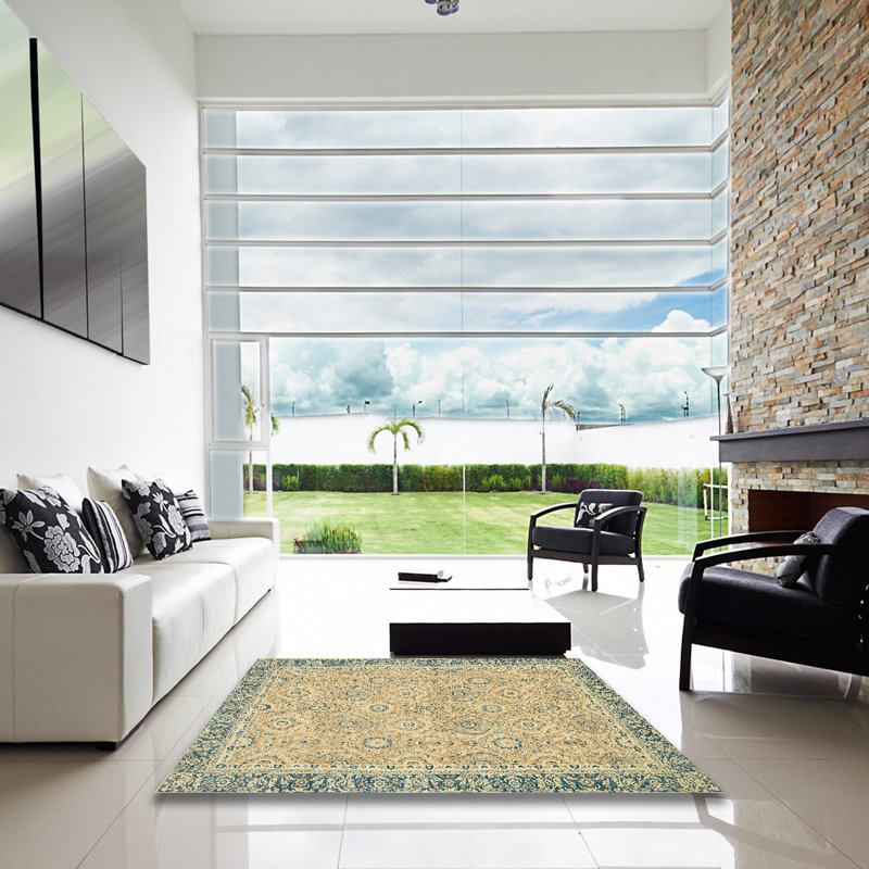 Abstract Indoor Rug, Square 5'