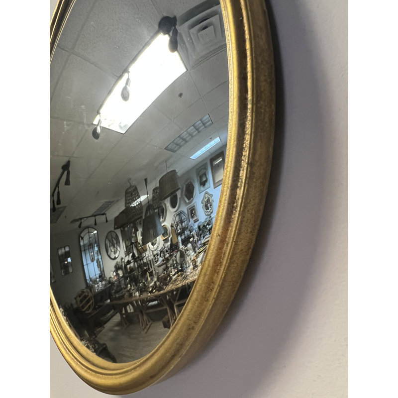 Attallah Metal Convex Wall Mirror, 14.75" x 14.75"