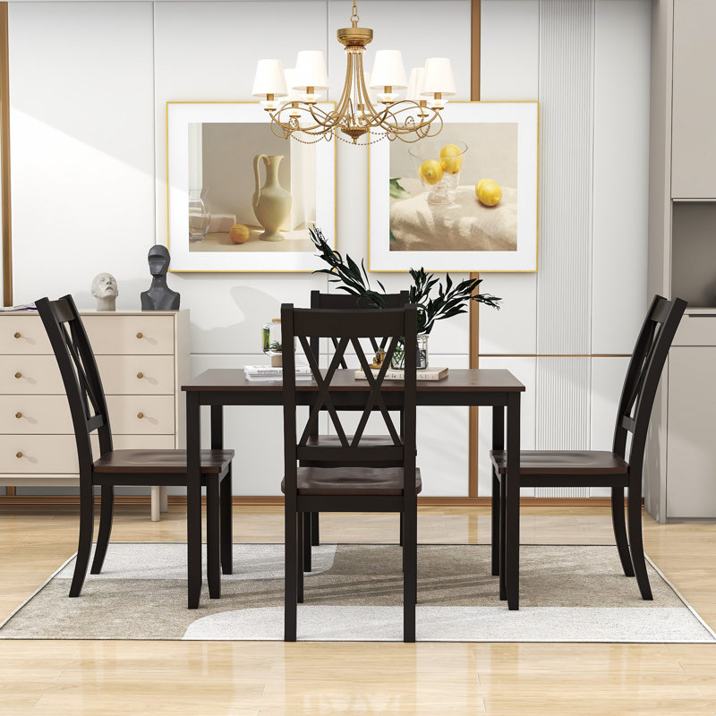 Ensemble repas pour 4 personnes Whiffen, Noir, Cerise noir