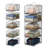 4-Tier Stackable Closet Organizer Shelf Foldable Metal Storage Bins