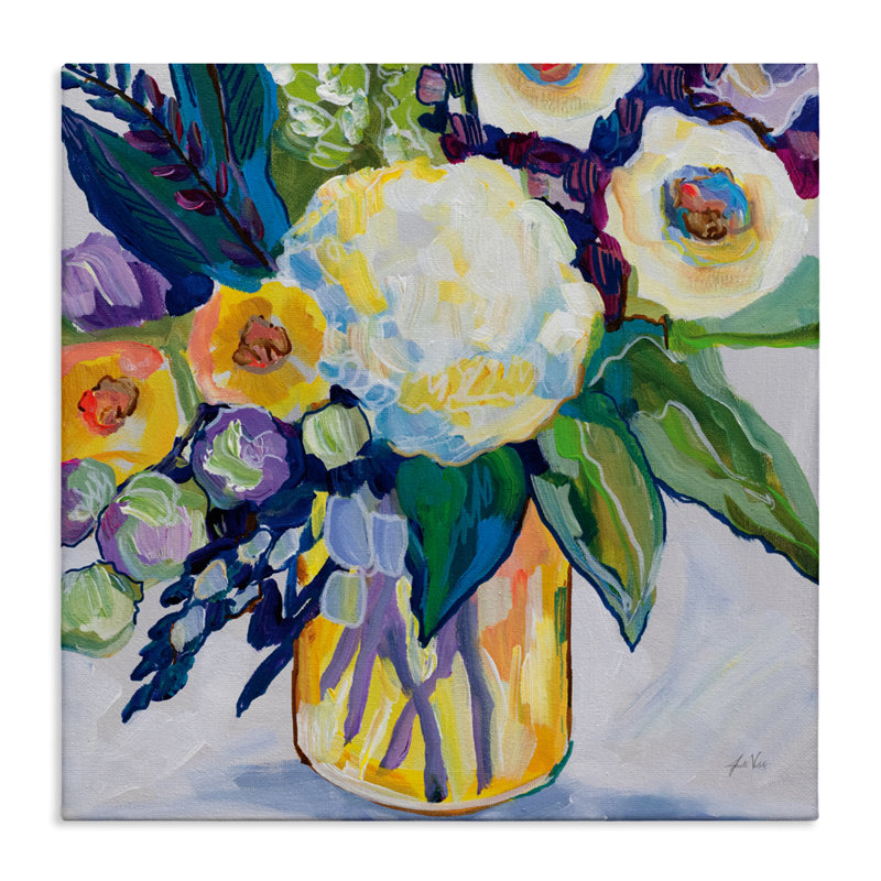 «My Flame Abstract Bouquet Canvas», conception par Jeanette Vertentes, H 24 po x l 24 po