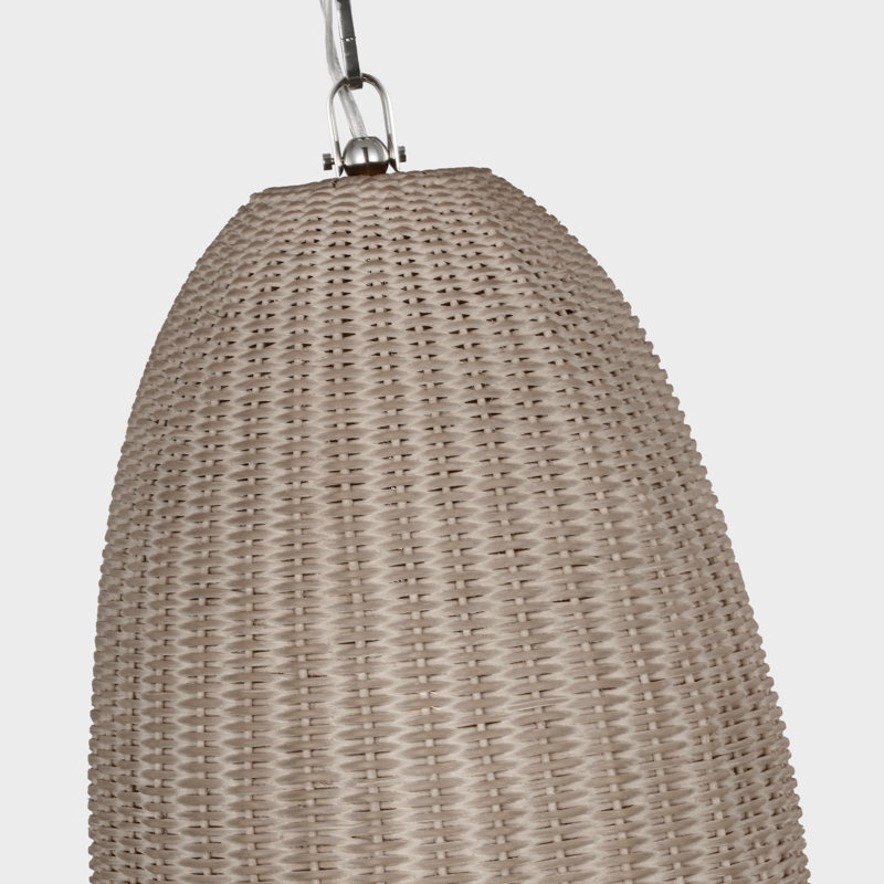 Kokomo Pendant by Chapman & Myers, 122 cm H x 81 cm W, Ash, Polished Nickel