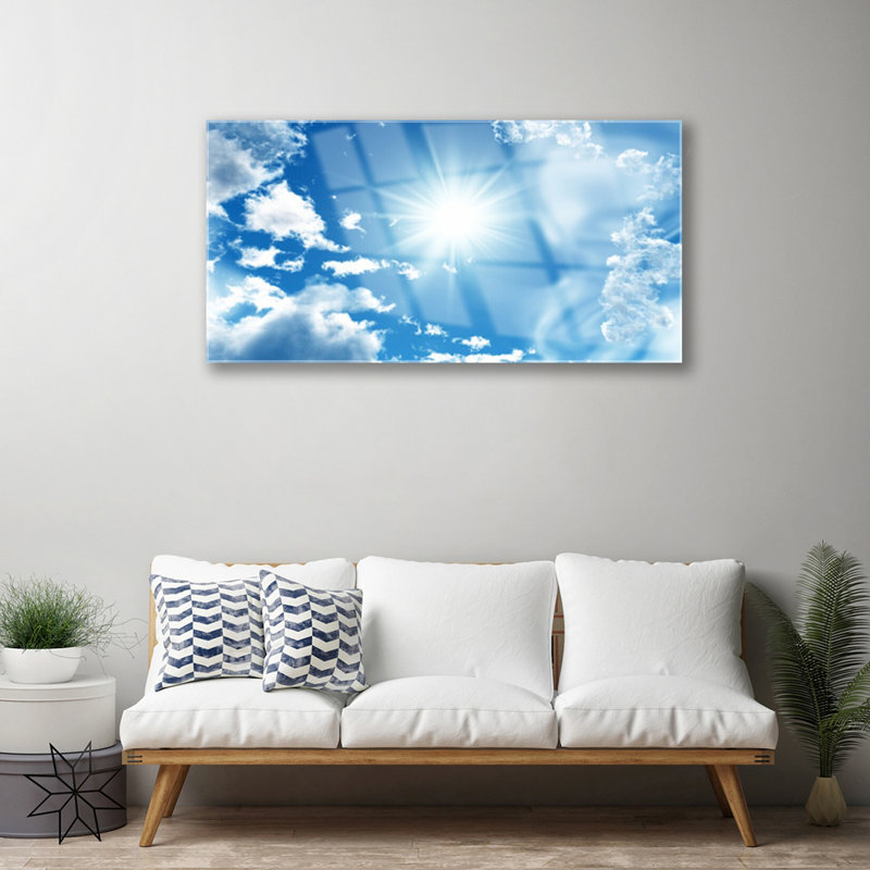 Landscape Heaven Sun - No Frame Print on Glass