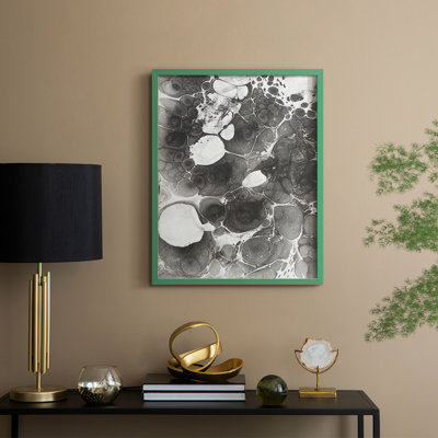 Marbling IV Framed Print - Solid Wood