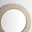 Estriada Round Solid Wood Beveled Mirror