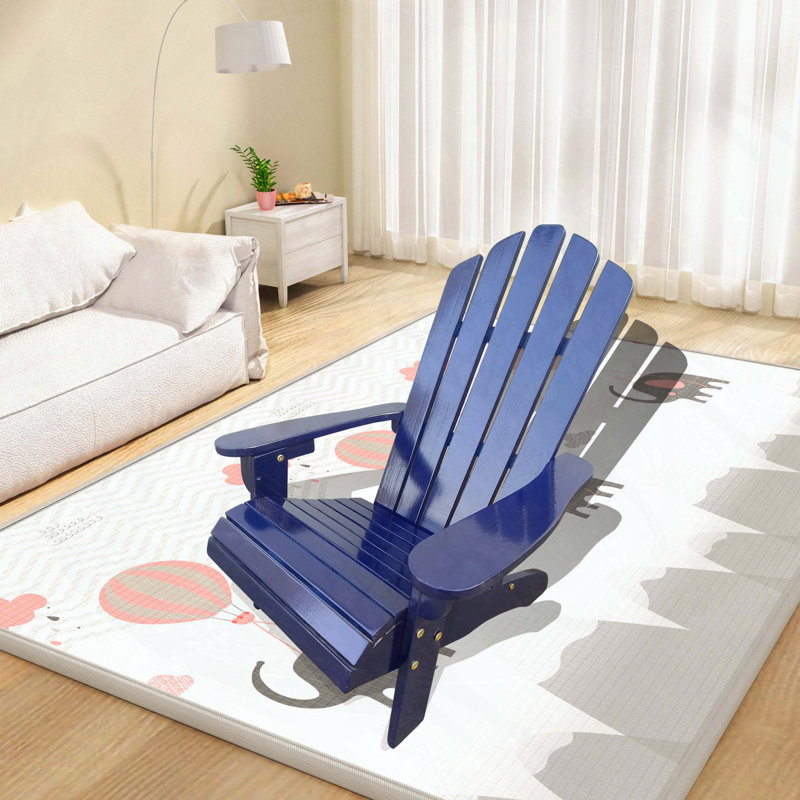 Chaise Adirondack pour enfants en bois massif - bleu, Bleu