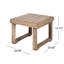 Table d'appoint rustique en bois 52,2 cm (L) x 39,8 cm (P) pour agrémenter votre terrasse.