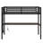 Metal Loft Bed With Power Outlet And LED Lighted, With Desk, Space-Saving