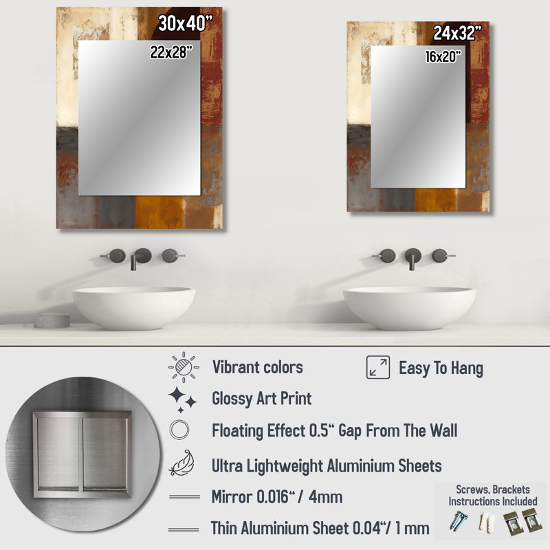 Miroir mural Modern, 32" x 24"