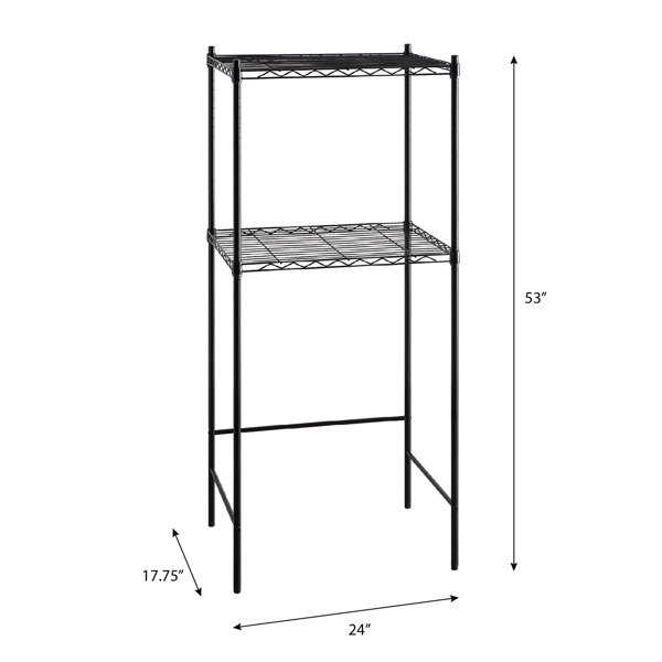 Galgano 53 H x 24 W x 18 D Microwave and Mini-Fridge Storage Rack