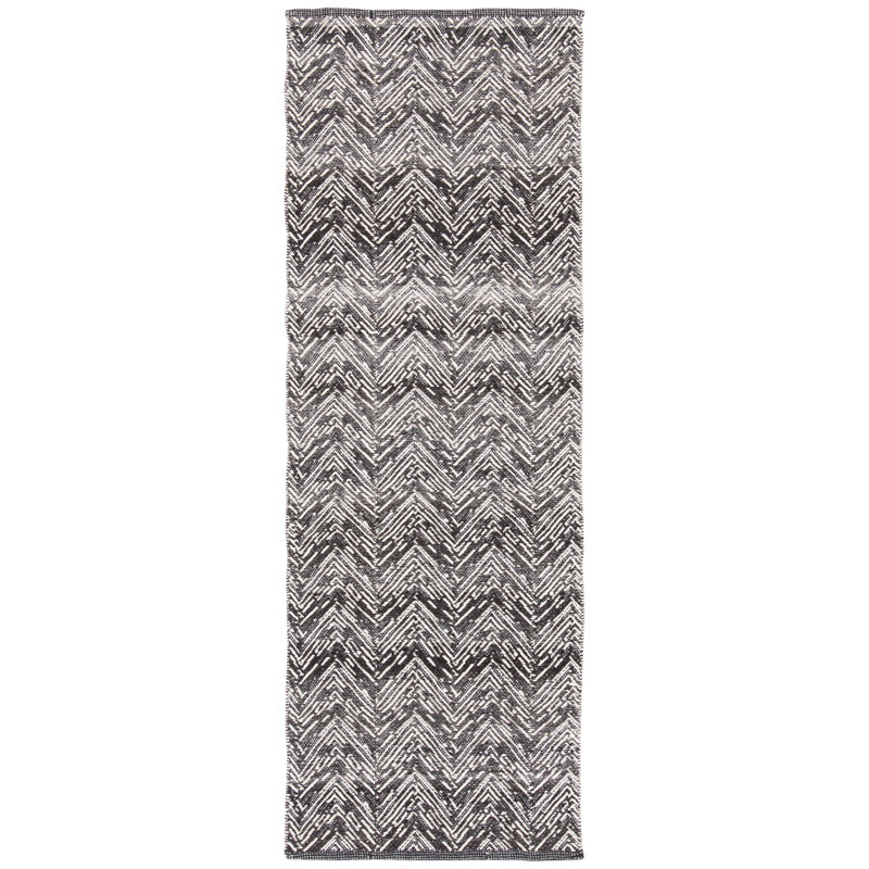 Coburn Kilim Hand Woven Wool Chevron Rug, Runner 2'3" x 7'
