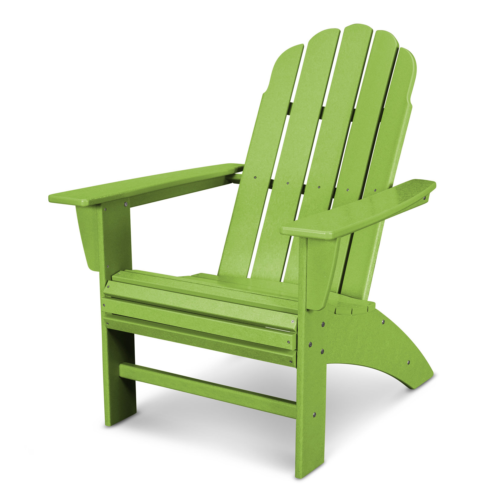 POLYWOOD Vineyard Curveback Resin Adirondack Chair, Lime