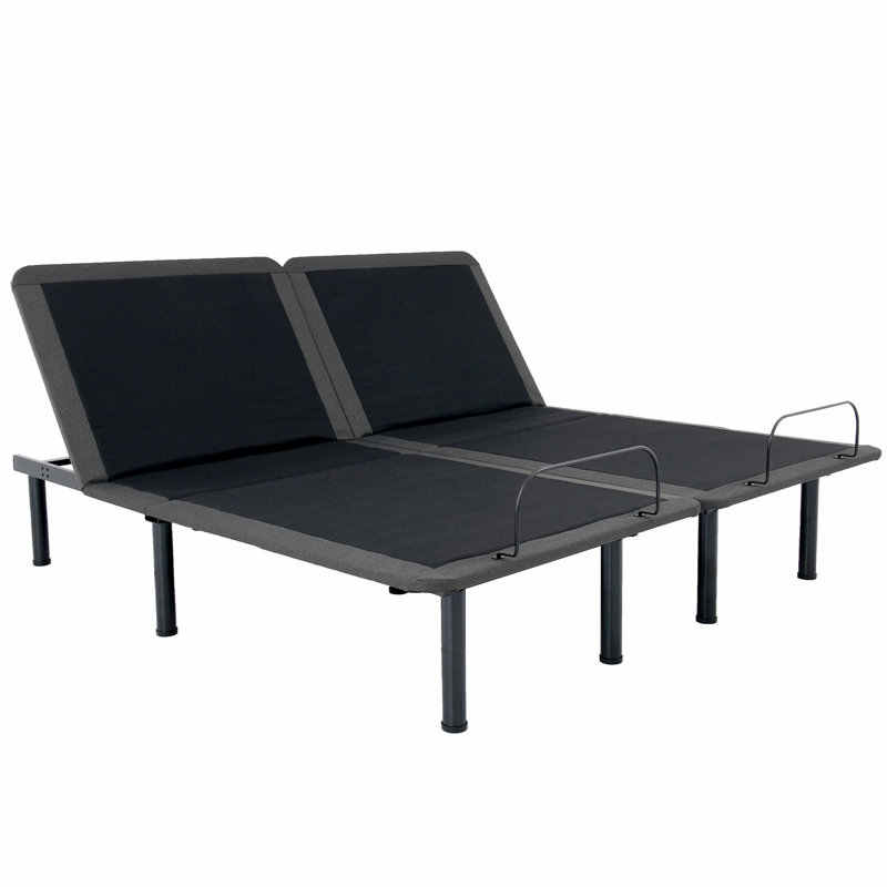 Base très grande taille réglable et matelas en mousse à mémoire de forme à 4 couches - tricot respirant, mousse de cuivre rafraîchissante, matelas personnalisables de 11 pouces, housse non, installation facile et confortable