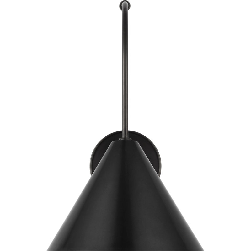 Malia 14" Arched Wall Light with Shade, Bronze