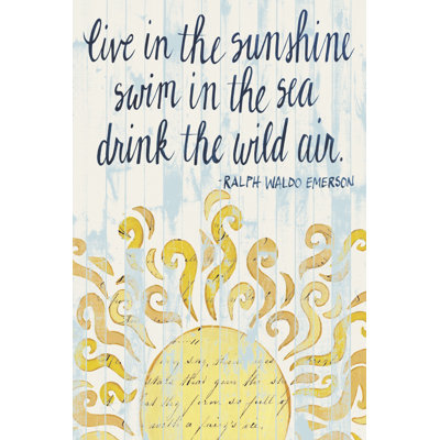 Sunny Day Words I by Grace Popp - Wrapped Canvas Print