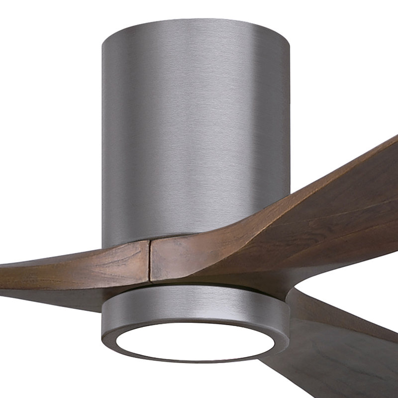 Irene LED Ceiling Fan, Brushed Pewter, Walnut, 42"